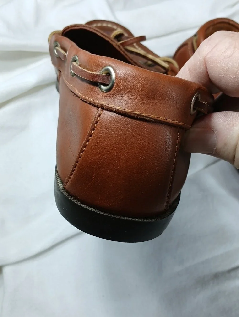 G.H. Bass Men's brown Leather Boat Shoes